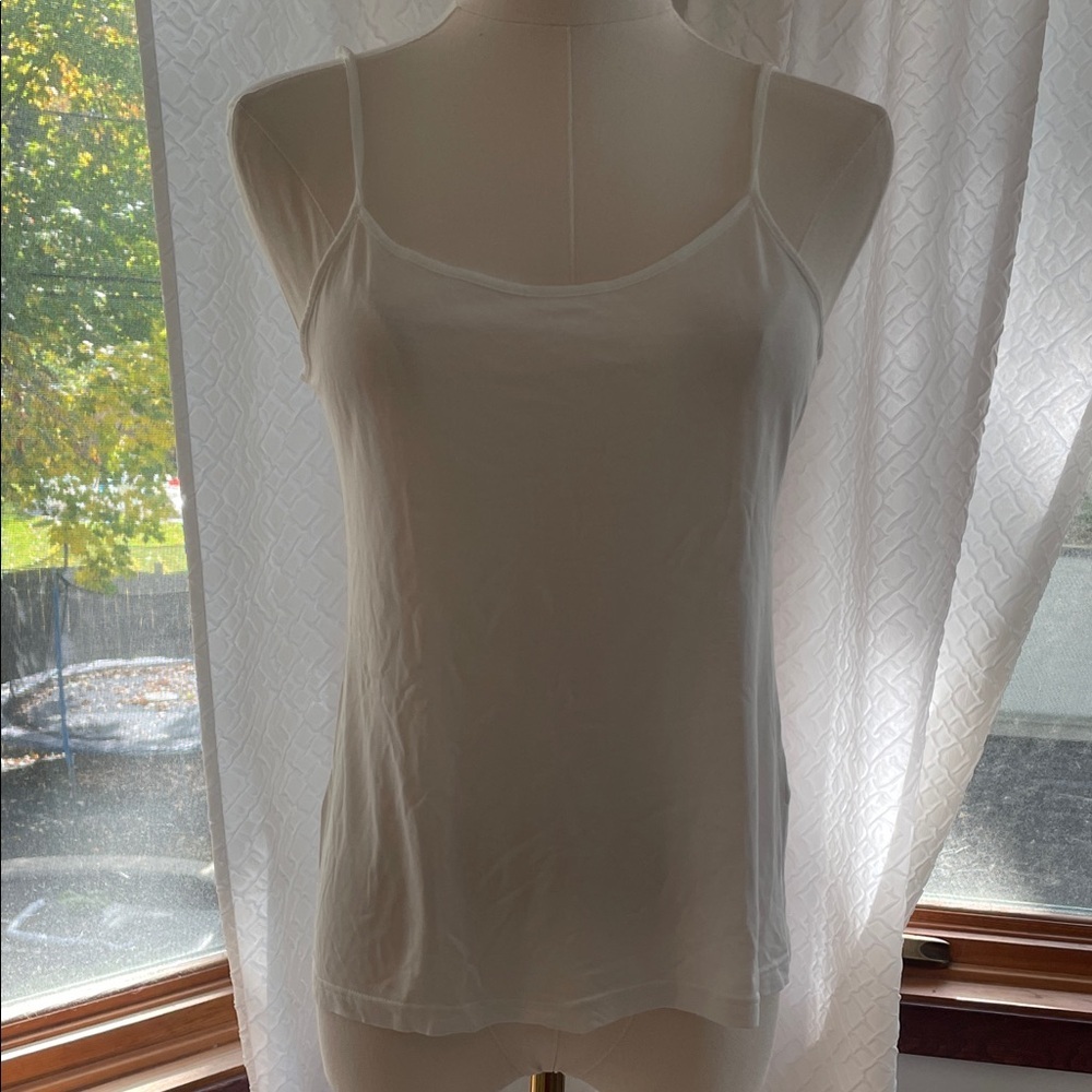 Anne Fontaine Classic White Spaghetti Strap Top Penelope Shell 42 medium 6-10